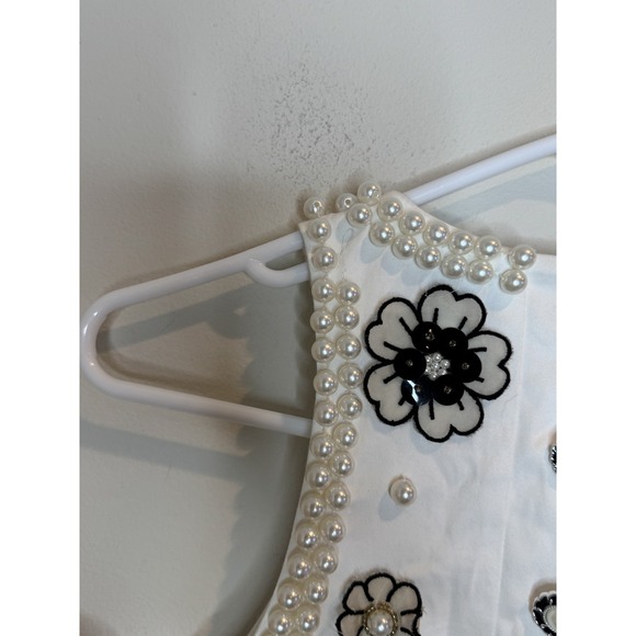 Maeve‎  Womens Extra Small Floral Pearl Sleeveless Embellished Shift Mini Dress - Picture 13 of 16